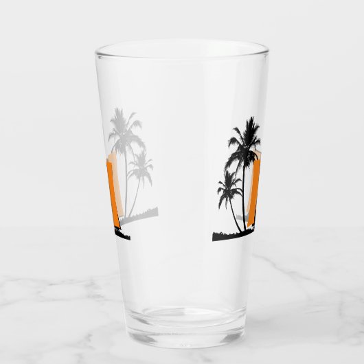 Aangepaste Monogram Gepersonaliseerde Highball Gla Glas (Rechts)