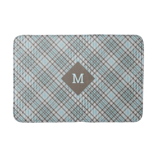Aangepaste Monogram geruite / Tartan Patroon Badma Badmat (Voorkant)