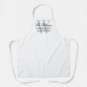 Aangepaste monogram gezinshereniging BBQ-partijkok Schort