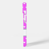 Aangepaste Monogram Girly Pink met schattige witte Case-Mate iPhone Case (Achterkant / Links)