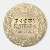 Aangepaste monogram Glam-zegel Magneet (Voorkant)