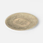 Aangepaste monogram Glam-zegel Papieren Bordje (Gekanteld)