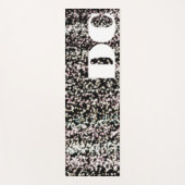 Aangepaste monogram glitter roos goud zwart abstra yogamat (Voorkant)