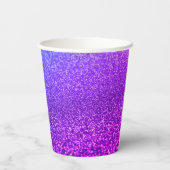 Aangepaste monogram glitterring 3 ring papieren bekers (Achterkant)