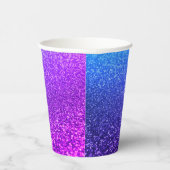 Aangepaste monogram glitterring 3 ring papieren bekers (Rechts)