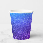 Aangepaste monogram glitterring 3 ring papieren bekers (Voorkant)