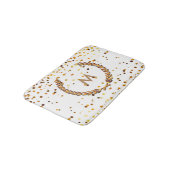 Aangepaste monogram Gold Glitter Confetti op maat Badmat (Gekanteld)