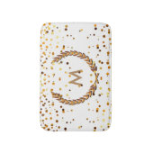 Aangepaste monogram Gold Glitter Confetti op maat Badmat (Voorkant Verticaal)