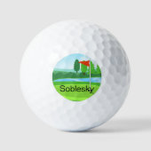 Aangepaste monogram Golf Course Golf Balls Golfballen (Voorkant)