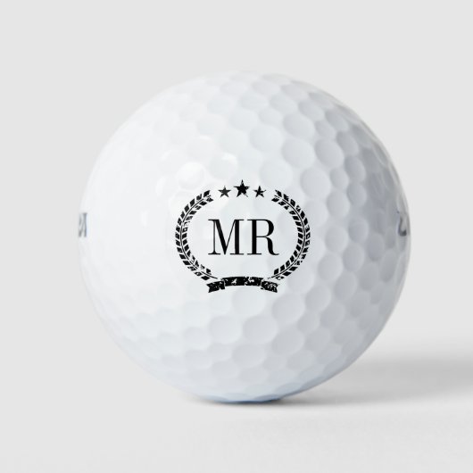 Aangepaste monogram golfballen met klasgierst (Voorkant)