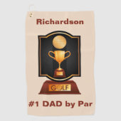 Aangepaste monogram Golfhanddoek voor papa (Voorkant)