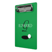 Aangepaste monogram golfkaarthouder mini klembord (Angled2)