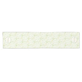 Aangepaste monogram groene Beige Fern Leaf Pattern Korte Tafelloper (Horizontaal)