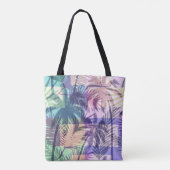 Aangepaste monogram handpalm boompatroon tote bag (Achterkant)