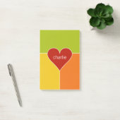 Aangepaste monogram hartpatroon Post-it notities Post-it® Notes (Kantoor)