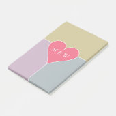 Aangepaste monogram hartpatroon Post-it notities Post-it® Notes (Schuin)