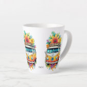 Aangepaste Monogram Hippie Van Latte Mok (Rechterhoek)