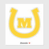 Aangepaste monogram hoefijzer logo vinyl auto stic sticker (Vel)