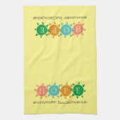 Aangepaste monogram HOPE Theedoek (Verticaal)