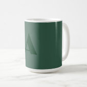 Aangepaste Monogram Initiaal Letter Plain Green Re Koffiemok (Voorkant rechts)
