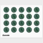 Aangepaste Monogram Initiaal Letter Plain Green Re Ronde Sticker (Vel)