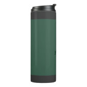 Aangepaste Monogram Initiaal Letter Plain Green Re Thermosbeker (Gedraaid links)