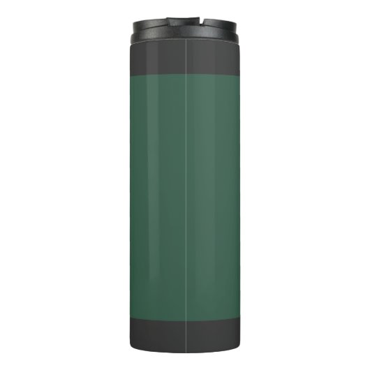Aangepaste Monogram Initiaal Letter Plain Green Re Thermosbeker (Achterkant)