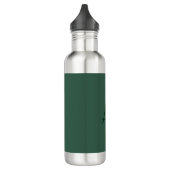 Aangepaste Monogram Initiaal Letter Plain Green Re Waterfles (Links)