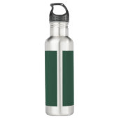 Aangepaste Monogram Initiaal Letter Plain Green Re Waterfles (Achterkant)