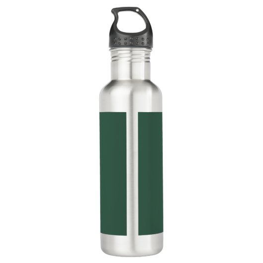 Aangepaste Monogram Initiaal Letter Plain Green Re Waterfles (Achterkant)