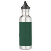 Aangepaste Monogram Initiaal Letter Plain Green Re Waterfles (Rechts)