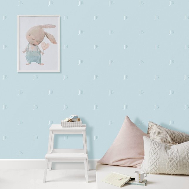 Aangepaste Monogram Initiaal Patroon Kalmerend Bla Behang (Creator heeft geüpload)