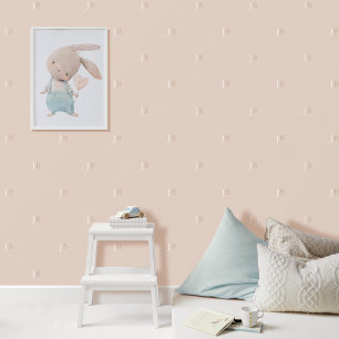 Aangepaste Monogram Initiaal Patroon Warm Stoffig Behang