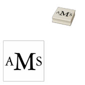 Aangepaste monogram initialen gepersonaliseerde in 	rubberstempel (Gestempeld)