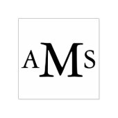 Aangepaste monogram initialen gepersonaliseerde in 	rubberstempel (Afrduk)