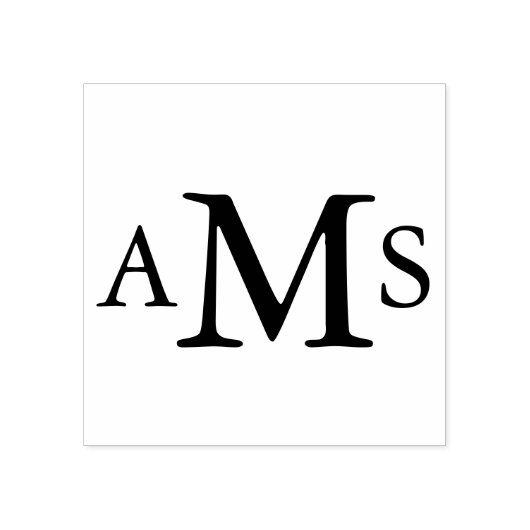 Aangepaste monogram initialen gepersonaliseerde in 	rubberstempel (Afrduk)