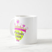 Aangepaste Monogram Initialen Pickleball Queen Koffiemok (Voorkant links)