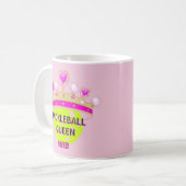 Aangepaste Monogram Initialen Pickleball Queen Koffiemok (Voorkant links)