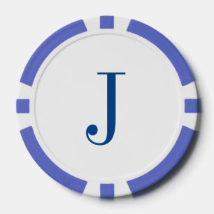Aangepaste monogram Initialen vaderdag pokerchips