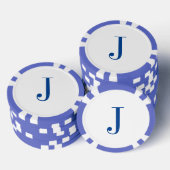 Aangepaste Monogram Initialen Vaders Dag Poker Chi Pokerchips (Opstapeling)