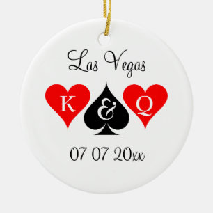 Aangepaste monogram kerstboom in Las Vegas voor br Keramisch Ornament