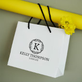 aangepaste monogram, klein bedrijf groot rubberstempel