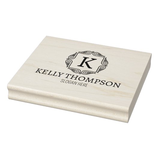 aangepaste monogram, klein bedrijf groot 	rubberstempel (Stempel)