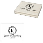  aangepaste monogram, klein bedrijf groot 	rubberstempel (Gestempeld)