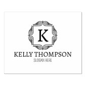  aangepaste monogram, klein bedrijf groot 	rubberstempel (Afrduk)