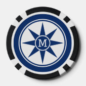 Aangepaste monogram & kleur poker chips (Achterkant)
