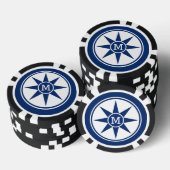 Aangepaste monogram & kleur poker chips (Opstapeling)