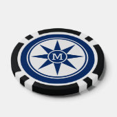 Aangepaste monogram & kleur poker chips (Enkel)