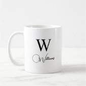 Aangepaste Monogram, Koffie Mok met Letter en Naam (Links)