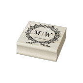 Aangepaste monogram krans 	rubberstempel (Stempel)